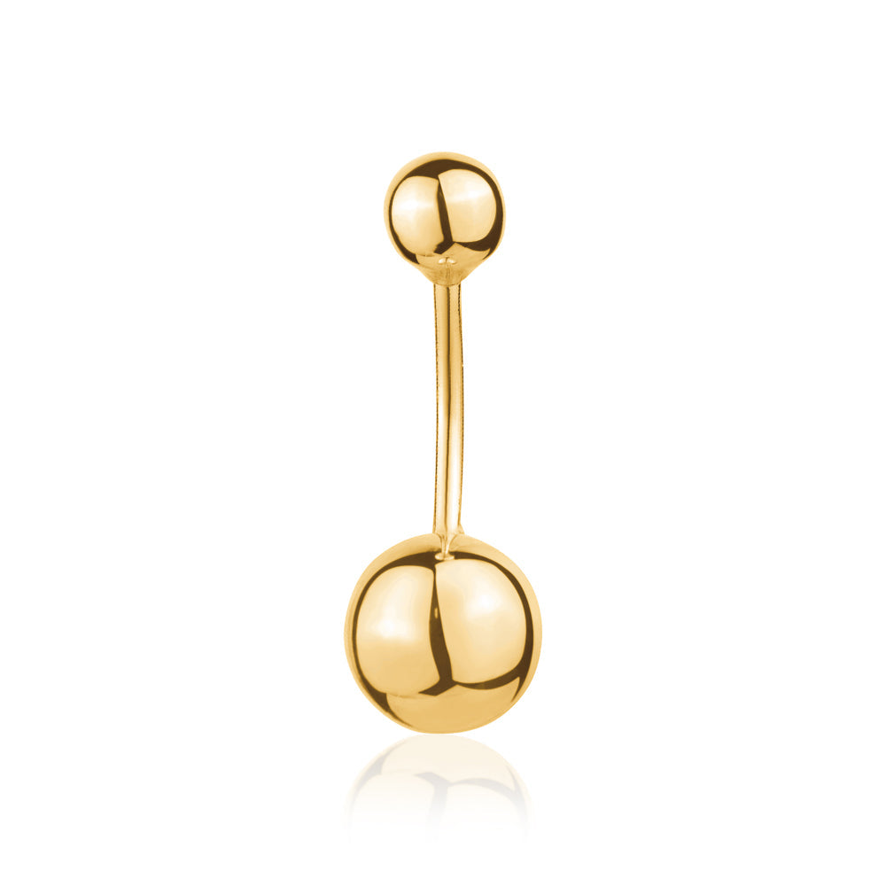Belly Button Ring 14k Gold Navel Ring Barbell Belly Ring Stud Body Piercing | Body Piercings | Wiccan Center