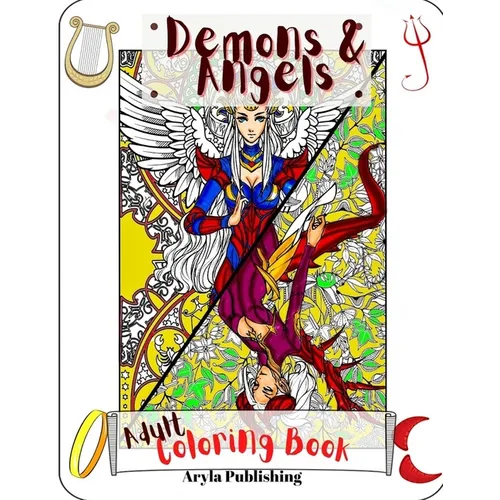Demons and Angels Coloring Book: Adult Teen Colouring Pages Fun Stress Relief Relaxation and Escape - Paperback | Books | Wiccan Center