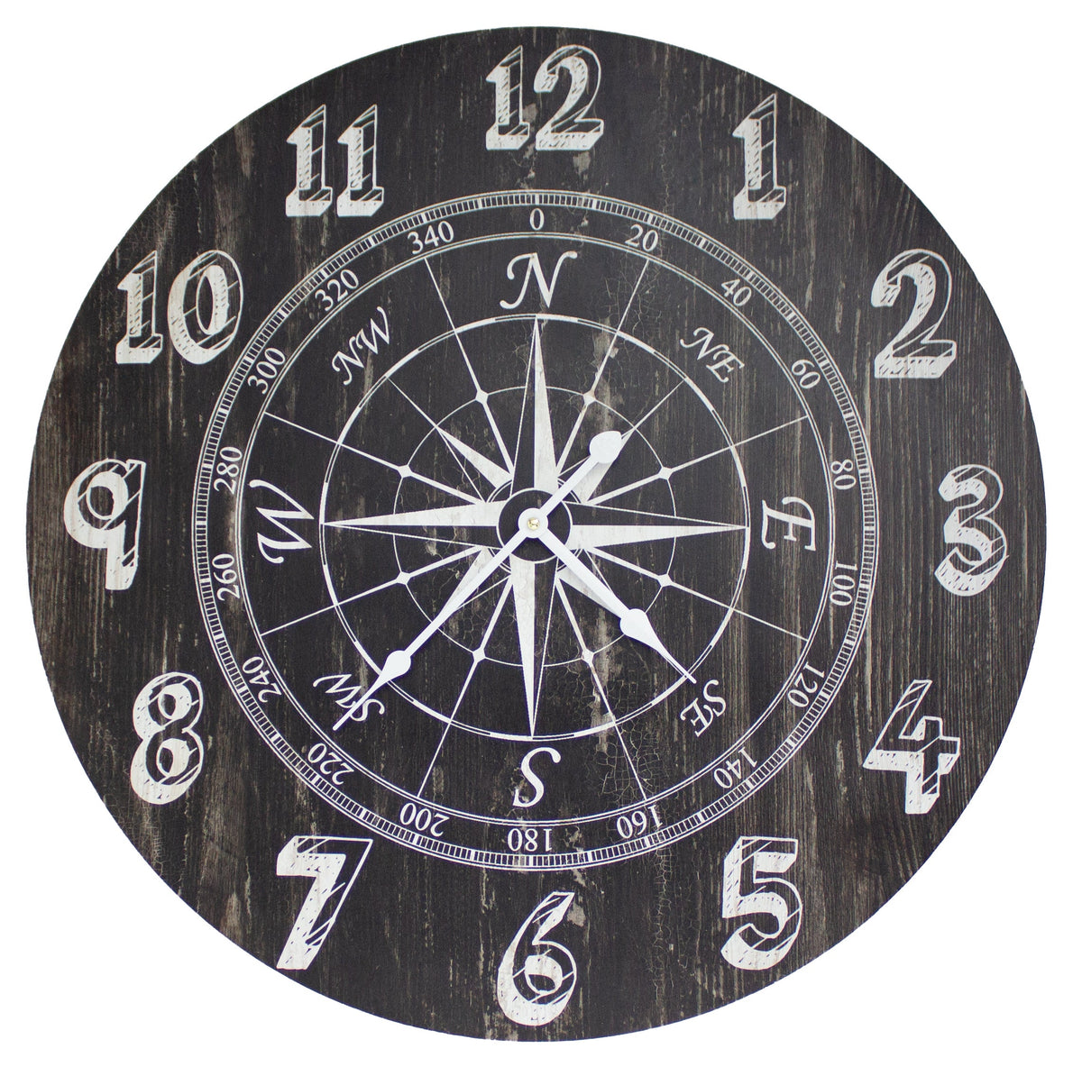 Compass Rose Wall Clock | Clocks | Wiccan Center