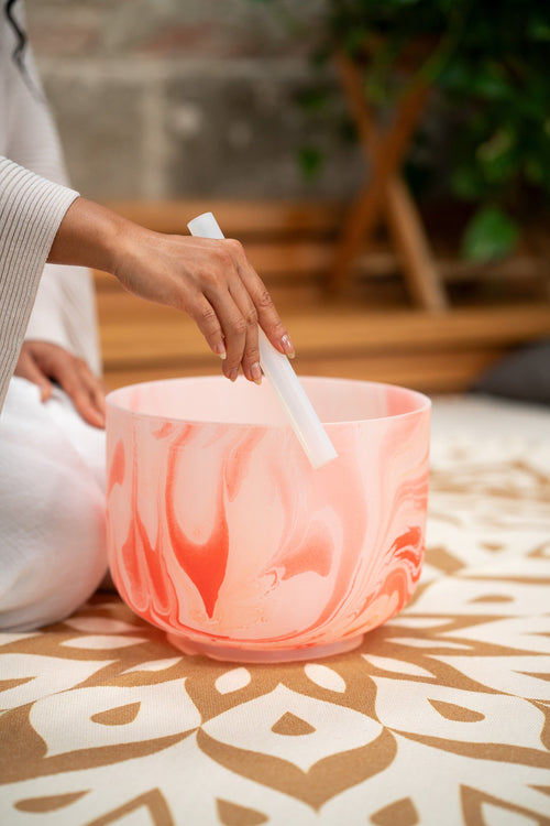 10" Marble Crystal Singing Bowl, D4, Sacral Chakra, 432 Hz | | Wiccan Center