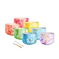 Crystal Singing Bowl Chakra Set, Marble 7-Piece | | Wiccan Center