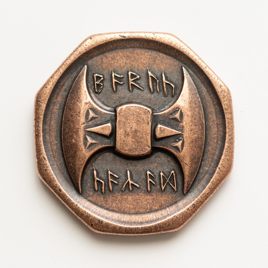 Dwarven Axe of Thrain Copper Coin | Artwork | Wiccan Center