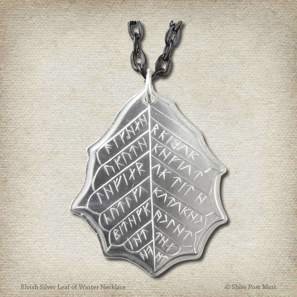 Elven Silver Leaf of Winter Necklace | Necklaces | Wiccan Center