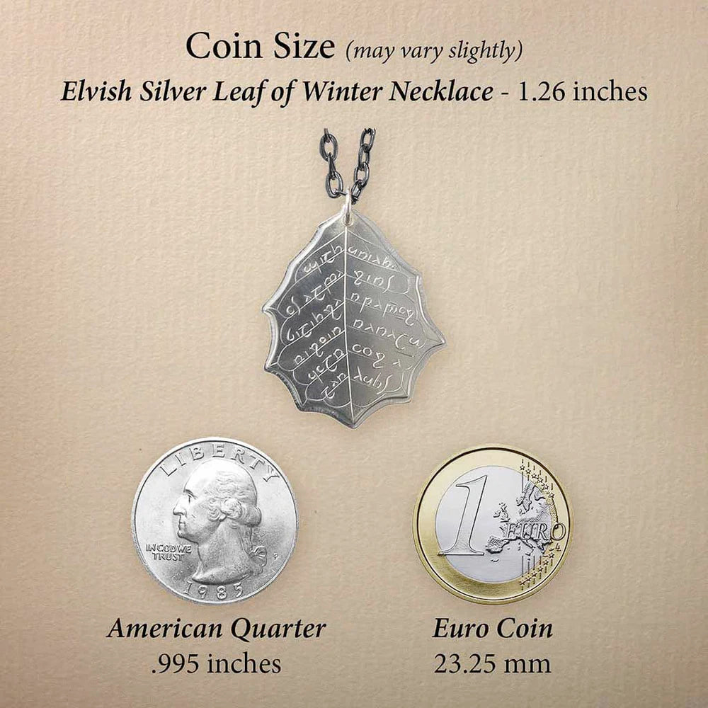 Elven Silver Leaf of Winter Necklace | Necklaces | Wiccan Center