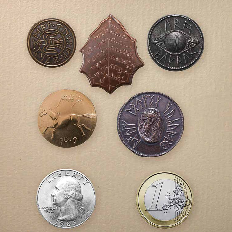 The Lord of the Rings™ Set #1 - Middle-earth Set of Five Coins | Artwork | Wiccan Center