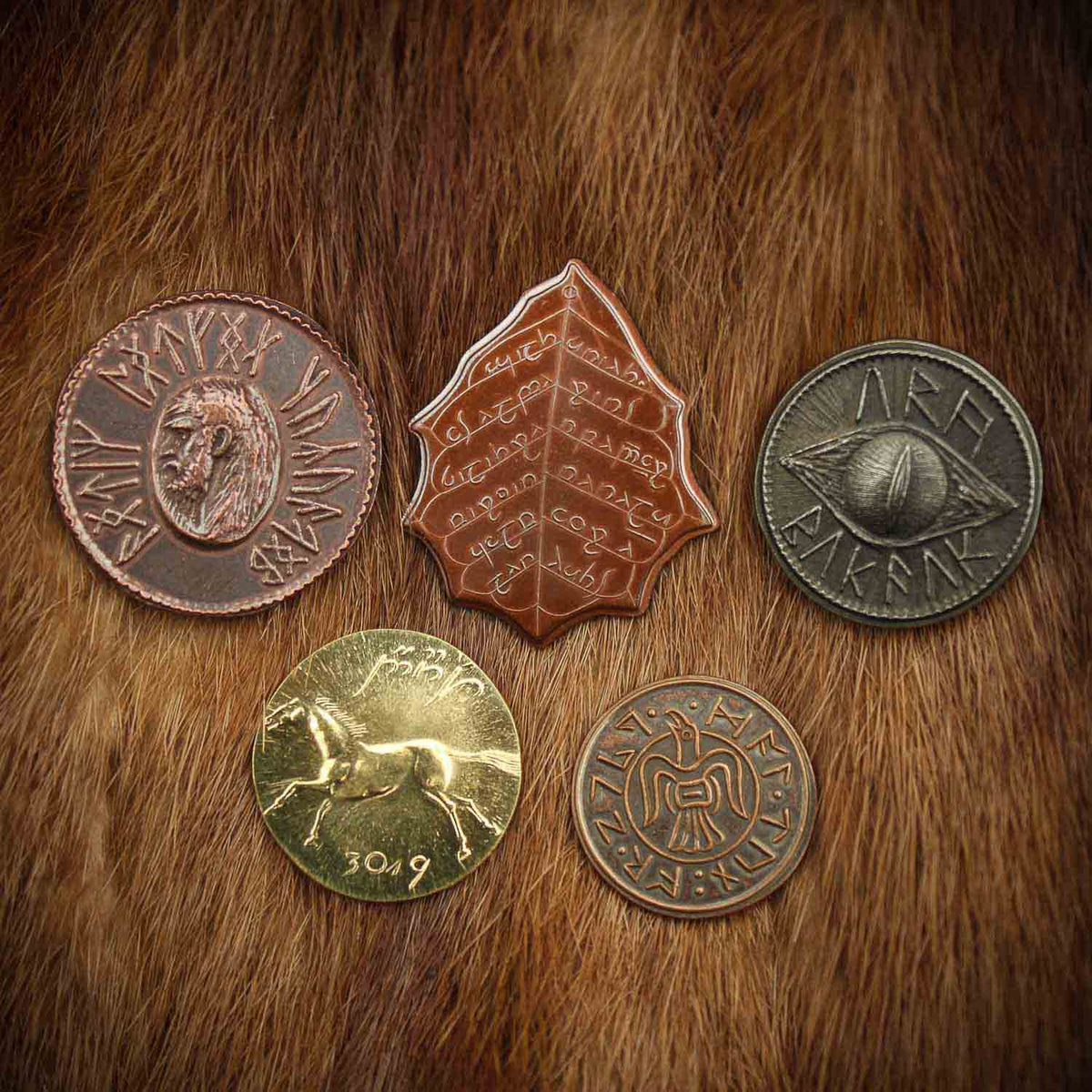 The Lord of the Rings™ Set #1 - Middle-earth Set of Five Coins | Artwork | Wiccan Center