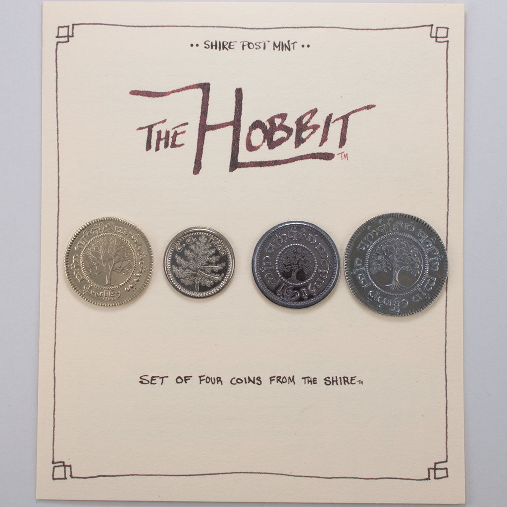 The Hobbit™ Set #2 - The Shire™ Deluxe Set of Four Coins - Silver and Brass | Artwork | Wiccan Center