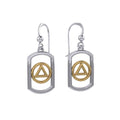 Recovery Silver Two Tone Earrings With 14K Gold Accent In Sterling Silver MER2162