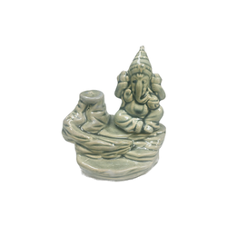 Ceramic Back Flow Burner - Ganesh - Random Color | INCENSE AND CANDLES | Wiccan Center