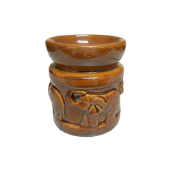 Ceramic Tea Light Oil Burner - 3 Elephant - Random Color | INCENSES BURNERS | Wiccan Center