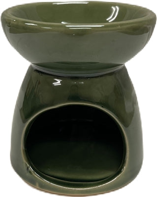 Ceramic Tea Light Oil Burner - Buddha Face Relief - Random Color