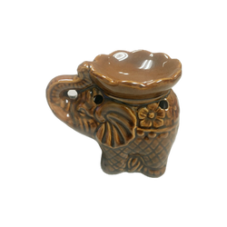 Ceramic Tea Light Oil Burner - Elephant - Random Color | INCENSE AND CANDLES | Wiccan Center