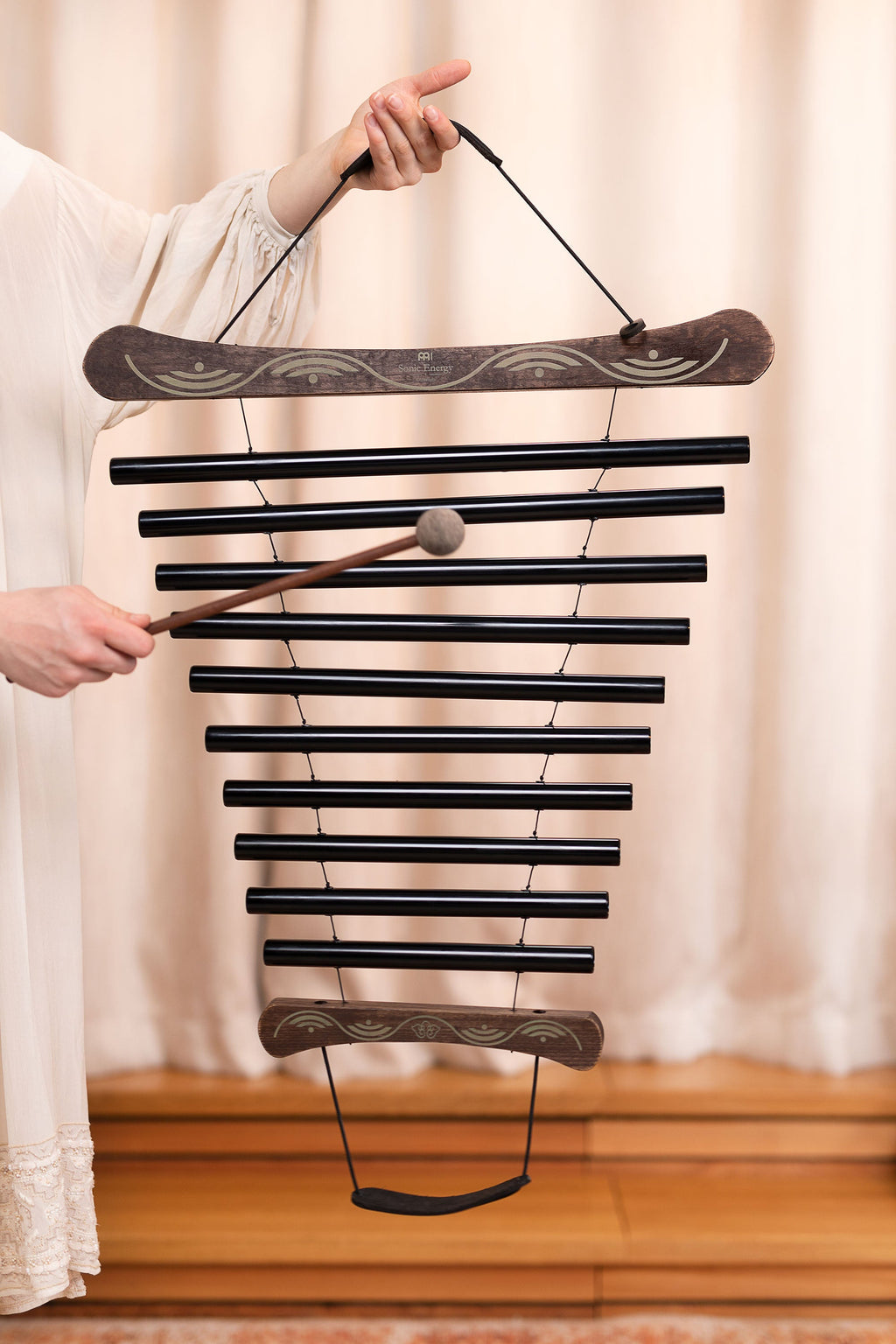 38" Meditation Flow Chime, 432 Hz, 10 Notes, C Minor, Black | | Wiccan Center
