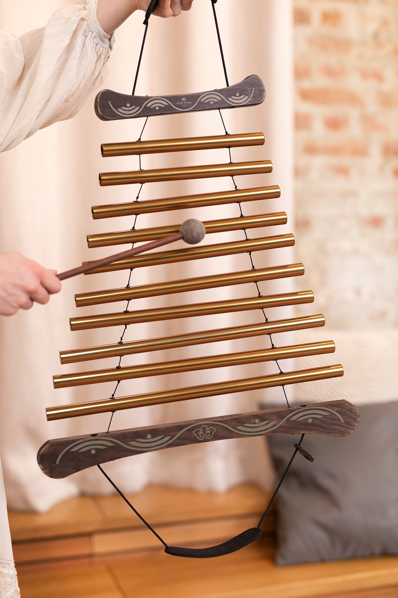 35" Meditation Flow Chime, 440 Hz, 10 Notes, D Major, Bronze | | Wiccan Center