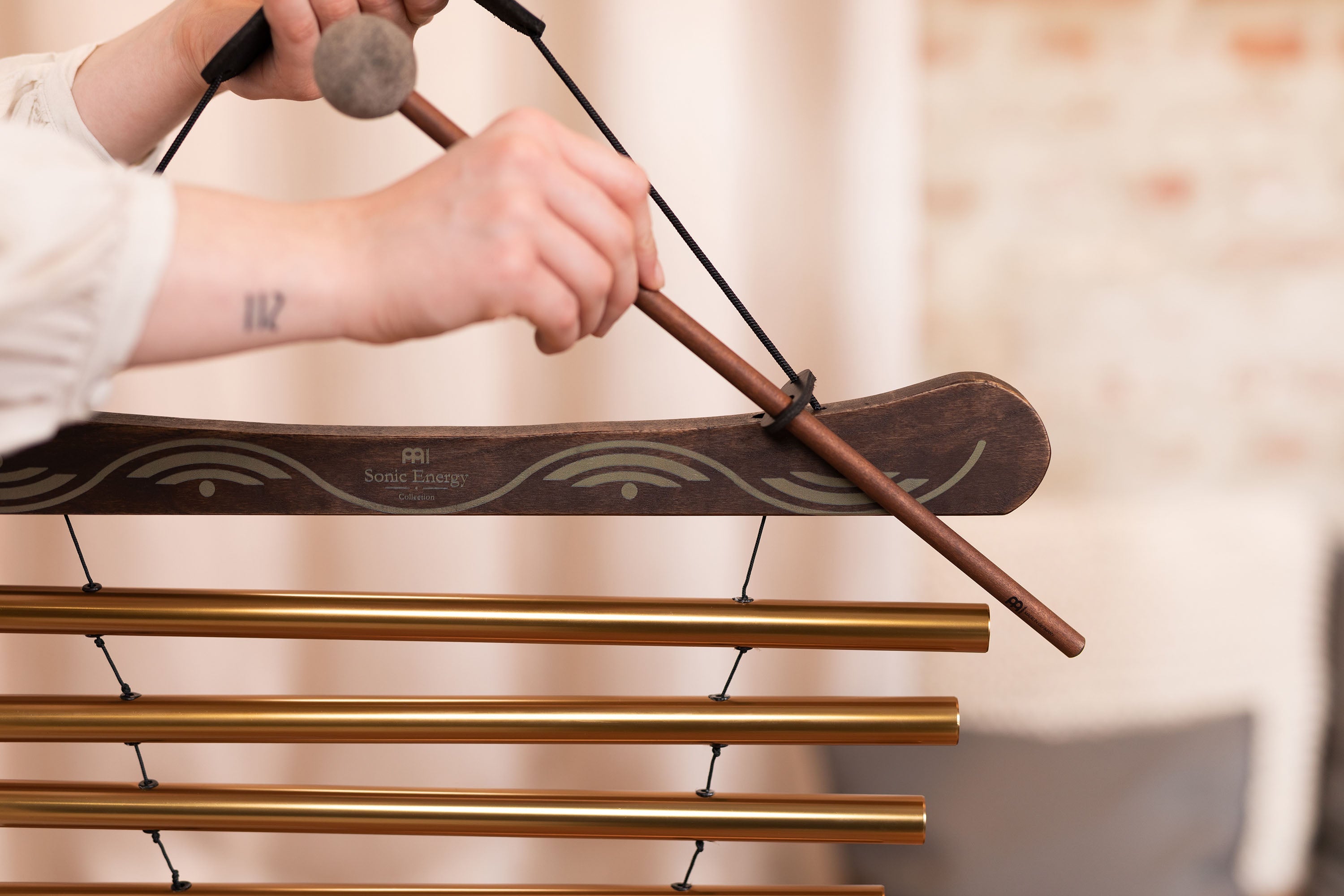 35" Meditation Flow Chime, 440 Hz, 10 Notes, D Major, Bronze | | Wiccan Center