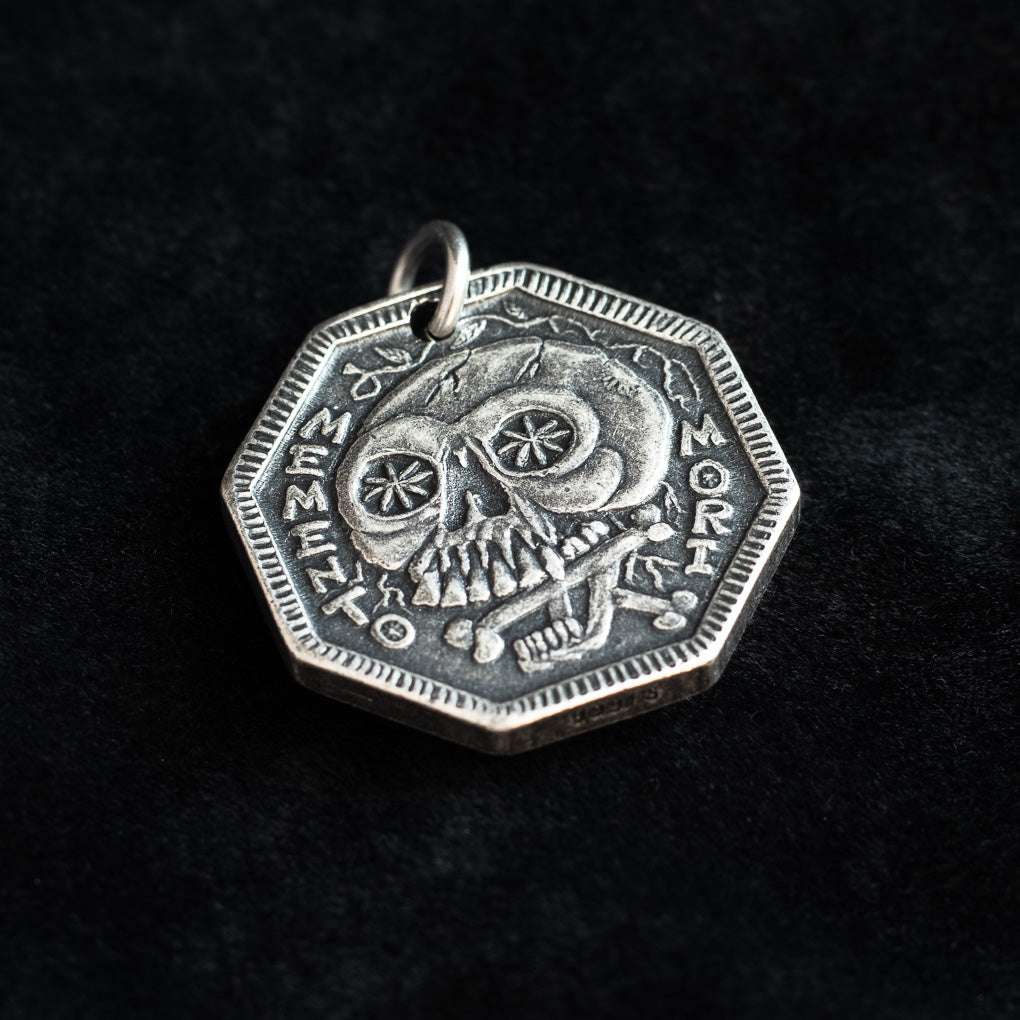 Memento Mori Silver Necklace or Charm - Memento Vivere Reminder Jewelry | Necklaces | Wiccan Center