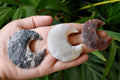 1" Fancy Jasper Moon Arrowhead Point, Indian Agate Spearhead Points