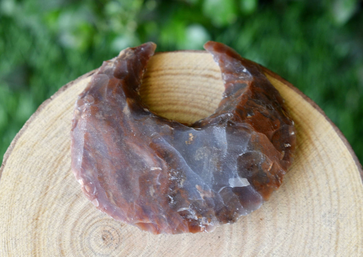 1" Fancy Jasper Moon Arrowhead Point, Indian Agate Spearhead Points