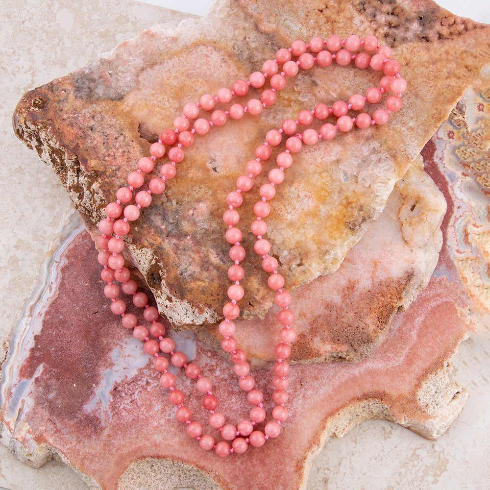 Immeasurable Pink Jade Wrap Necklace | Necklaces | Wiccan Center