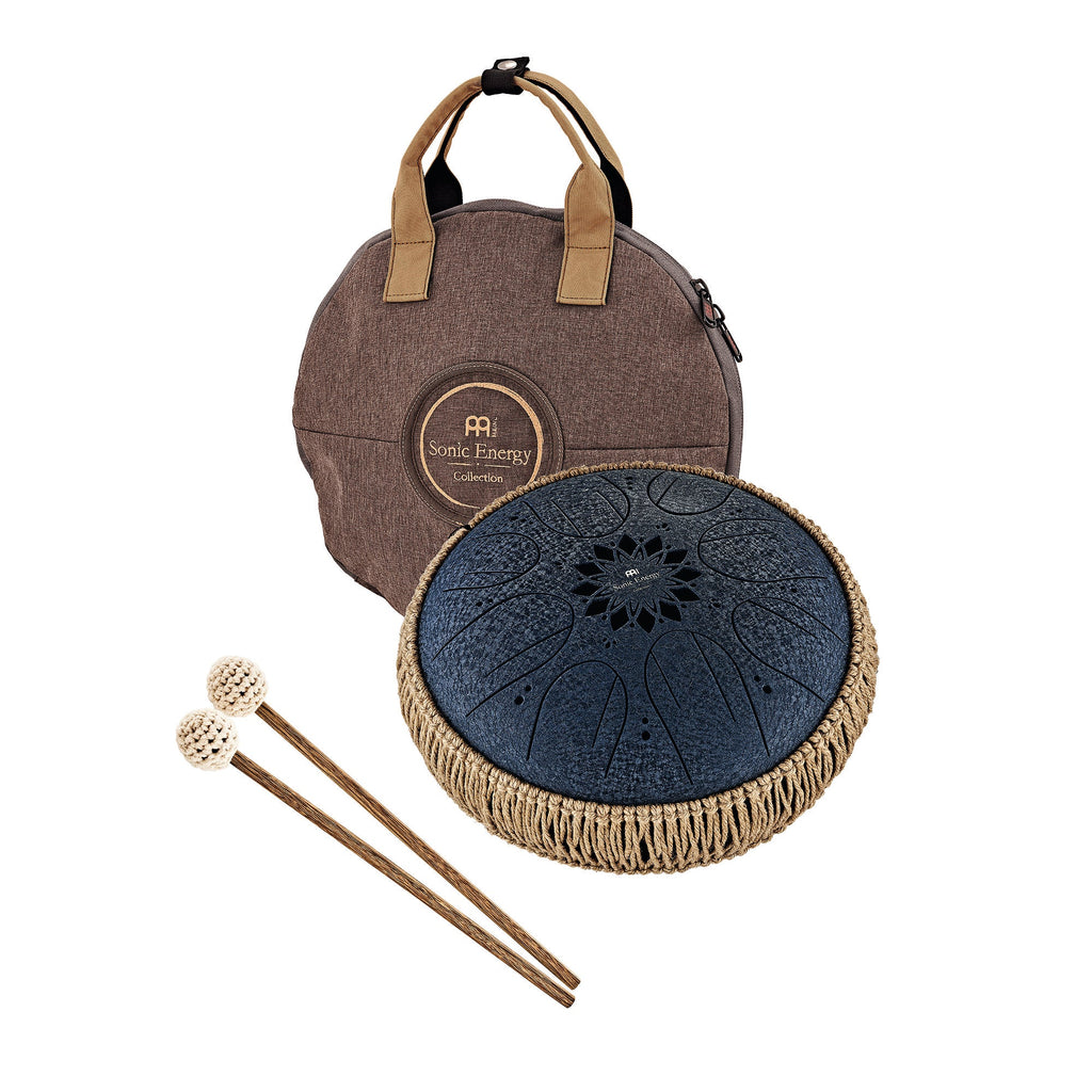 10" Medium Octave Steel Tongue Drum, C Minor, 8 Notes, 432 Hz, Navy Blue | | Wiccan Center