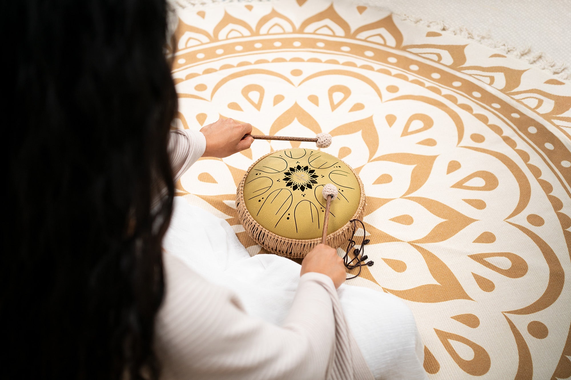 10" Medium Octave Steel Tongue Drum, C Major, 8 Notes, 432 Hz, Gold | | Wiccan Center