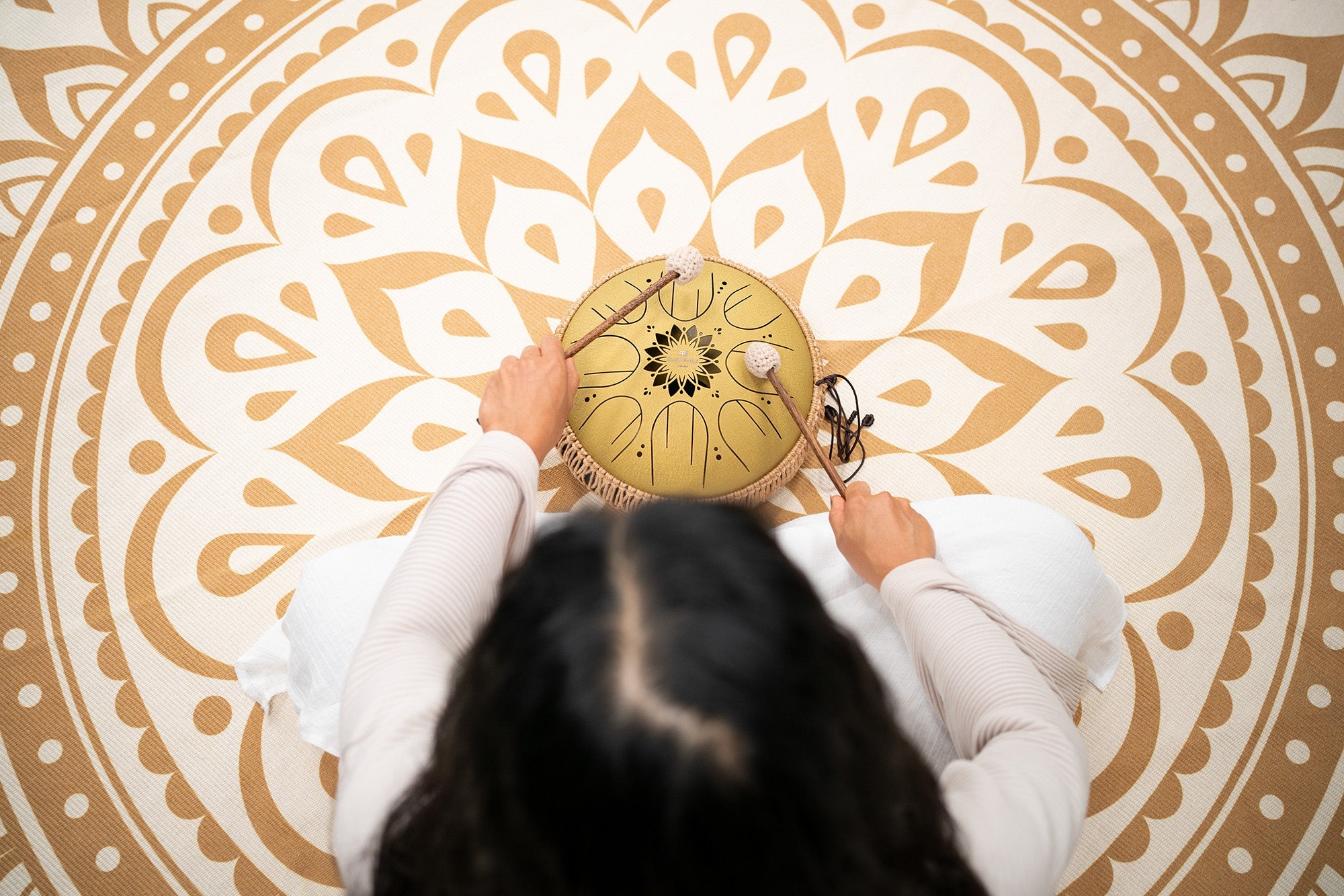10" Medium Octave Steel Tongue Drum, C Major, 8 Notes, 432 Hz, Gold | | Wiccan Center