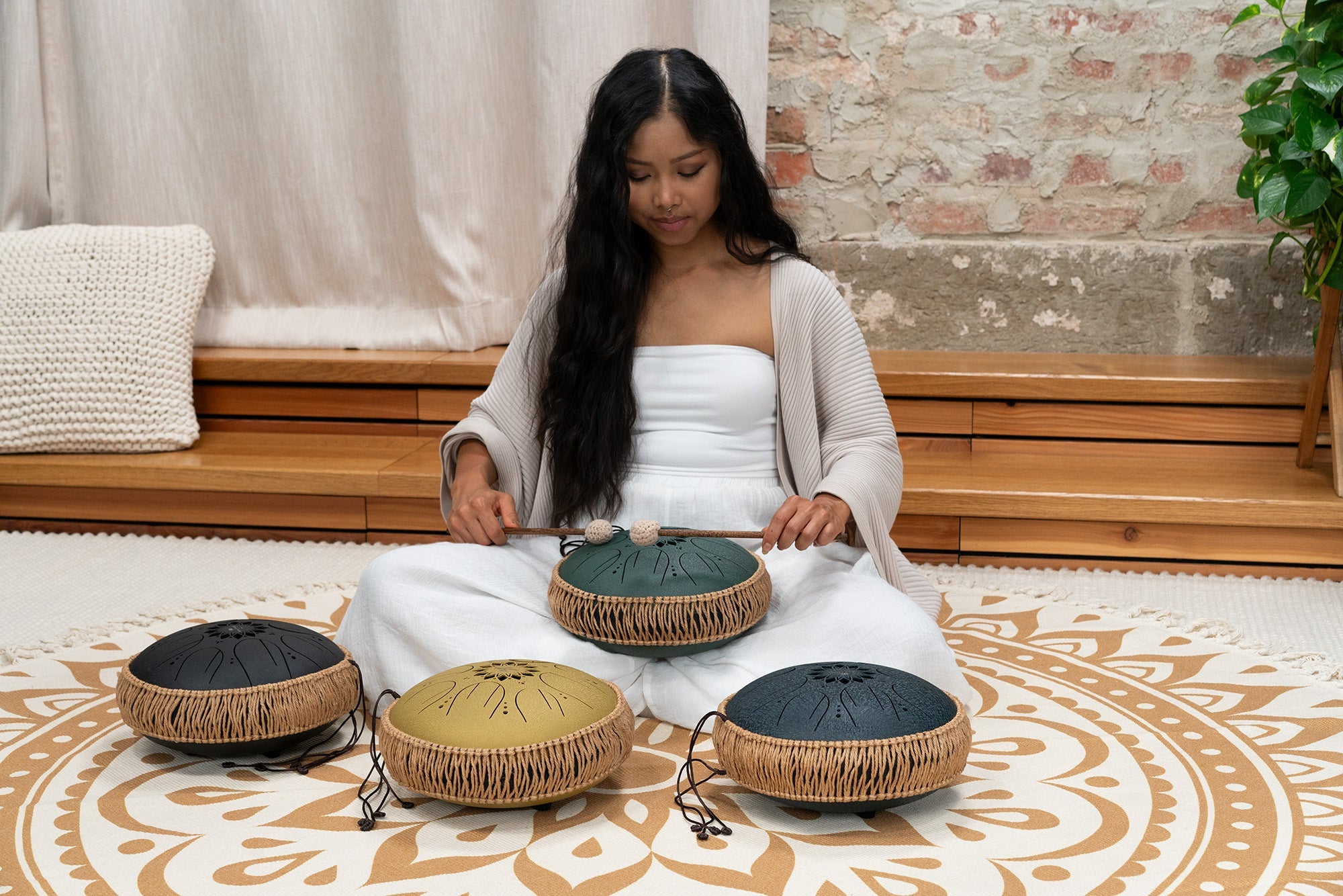 10" Medium Octave Steel Tongue Drum, C Major, 8 Notes, 432 Hz, Gold | | Wiccan Center