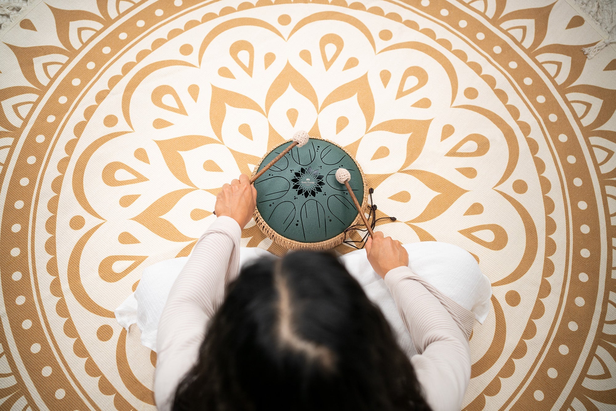 10" Medium Octave Steel Tongue Drum, F# Minor, 8 Notes, 432 Hz, Dark Green | | Wiccan Center