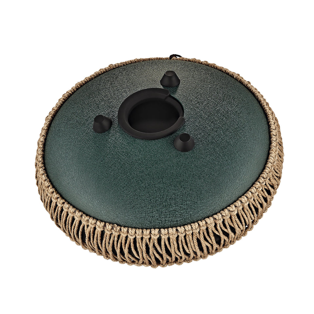10" Medium Octave Steel Tongue Drum, F# Minor, 8 Notes, 432 Hz, Dark Green | | Wiccan Center