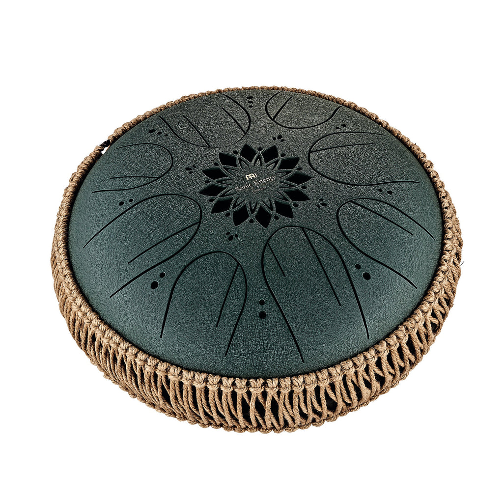 10" Medium Octave Steel Tongue Drum, F# Minor, 8 Notes, 432 Hz, Dark Green | | Wiccan Center