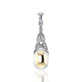 Danu Celtic Trinity Knot Silver and 14k Gold Accent Pendant MPD3008