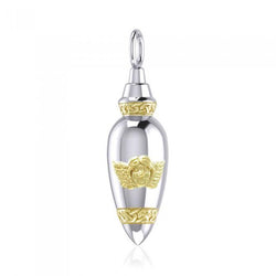Celtic Angel Sterling Silver and 14K Gold Accent Bottle Pendant MPD4062 | Pendant | Wiccan Center