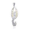 Mythical Phoenix Sterling Silver and 14K Gold Accent Pendant MPD5723