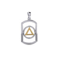 Recovery Silver Pendant With 14K Gold Accent Handcrafted 925 Sterling Silver MPD6049 Jewelry