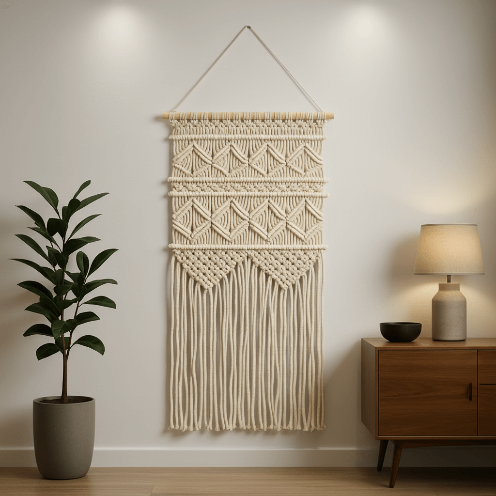 Macrame Wall Hanging, Boho Wall Decor, Bohemian Home Decor, Cotton Macrame, Wall Art