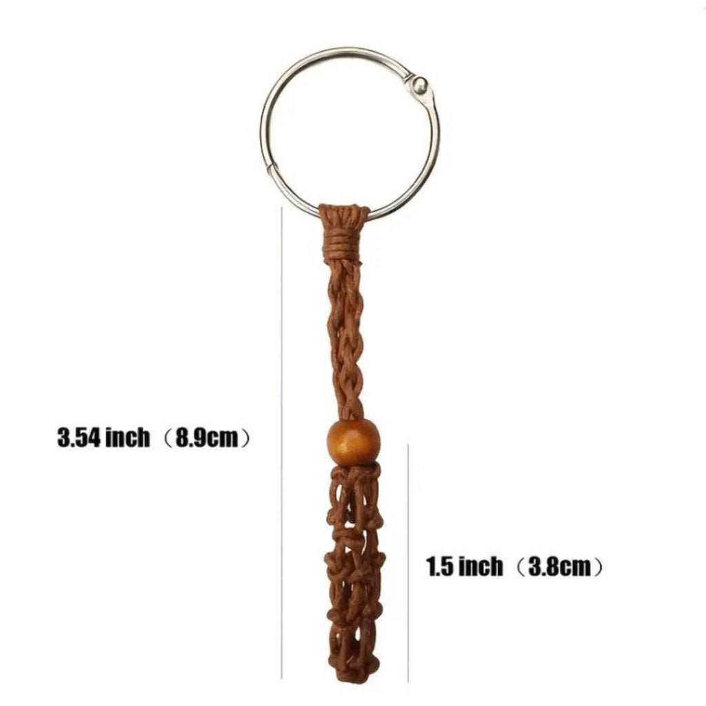 Adjustable Macrame Crystal Holder Keychain | | Wiccan Center