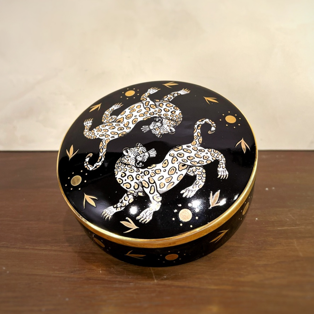 Maenad Glazed Porcelain Round Box