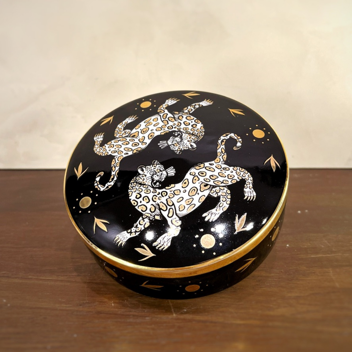 Maenad Glazed Porcelain Round Box