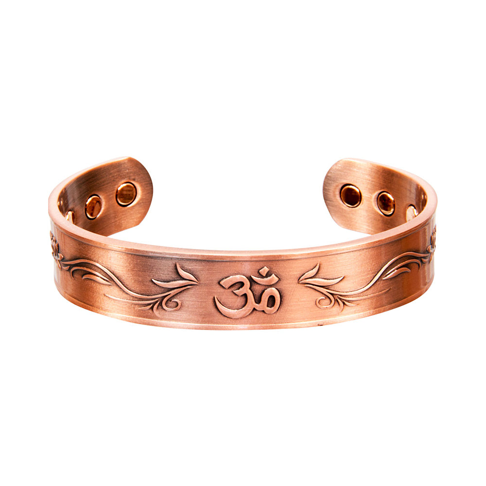 Magnetic Copper Bracelet - Om - Antique Copper | Bracelet | Wiccan Center