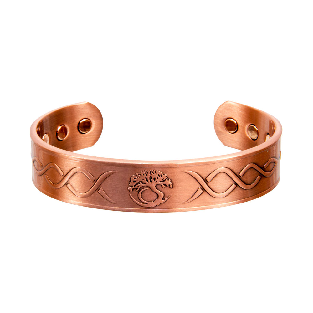Magnetic Copper Bracelet - Tree of Life - Antique Copper | Bracelet | Wiccan Center