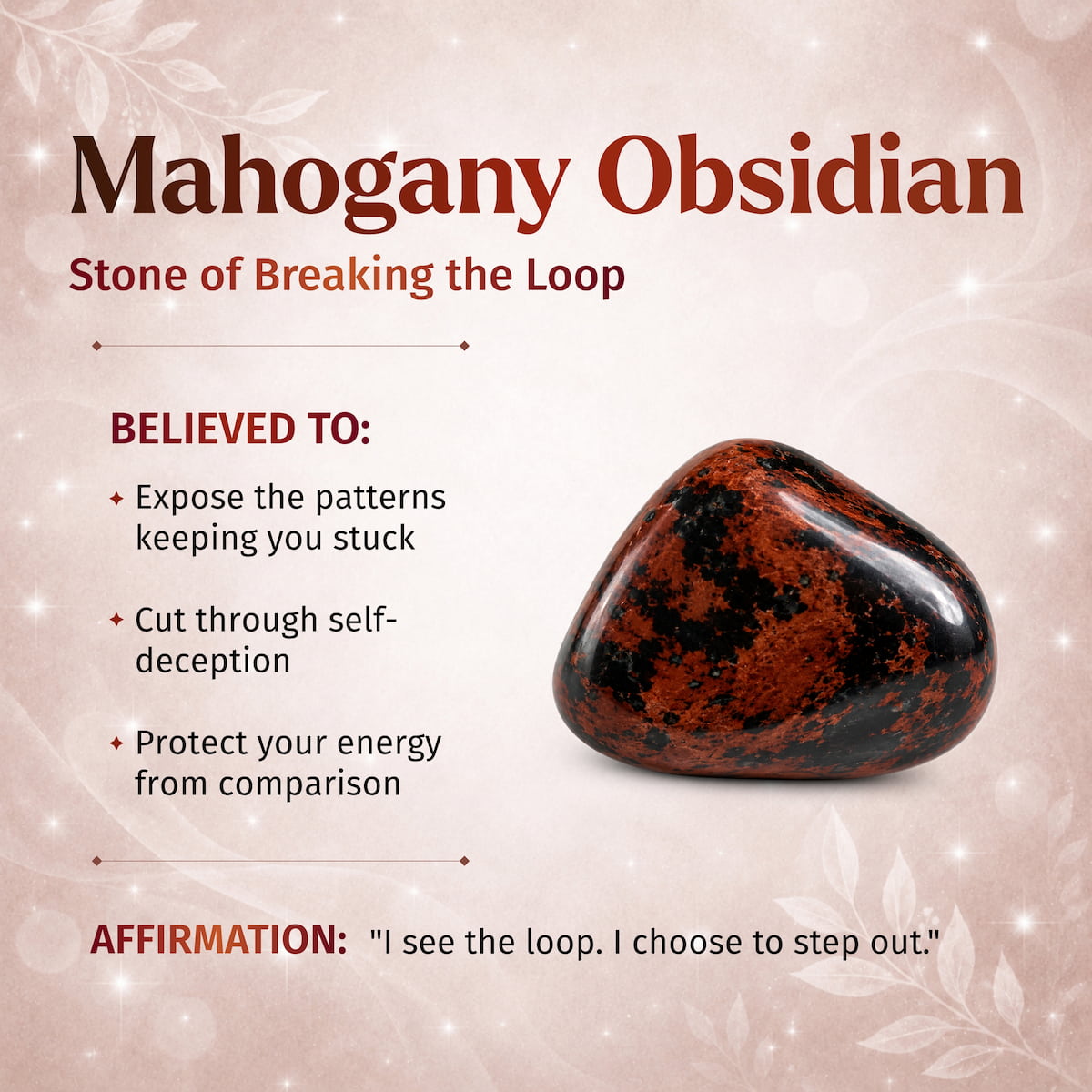 The Self-Sabotage Breaker - Mahogany Obsidian Bracelet | Bracelet | Wiccan Center