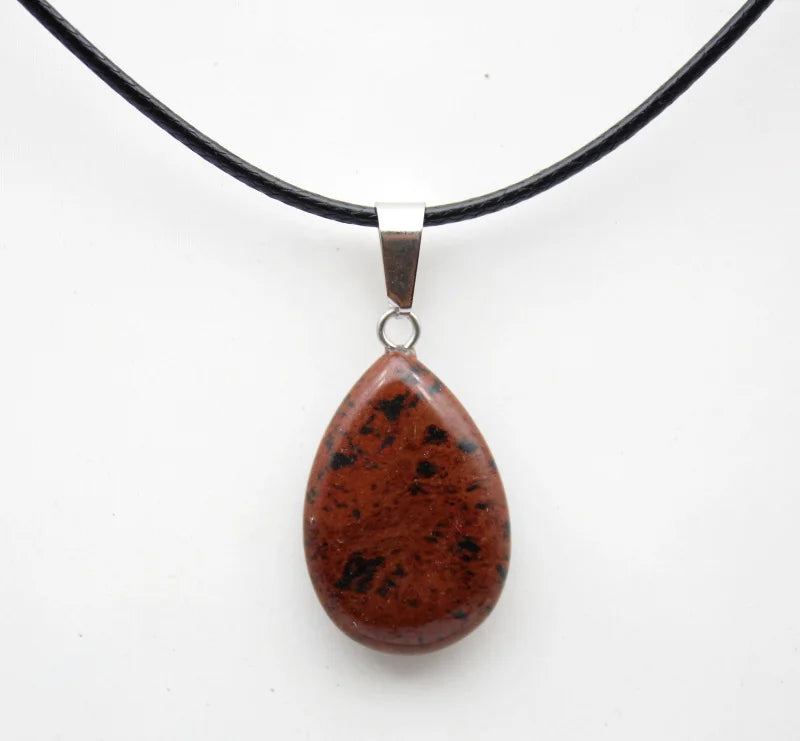 Crystal Teardrop Pendant Necklace | necklace | Wiccan Center