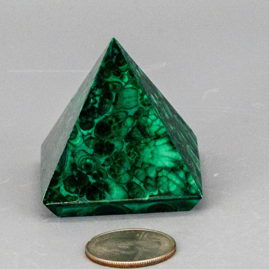 Malachite Pyramid, High Quality Crystal