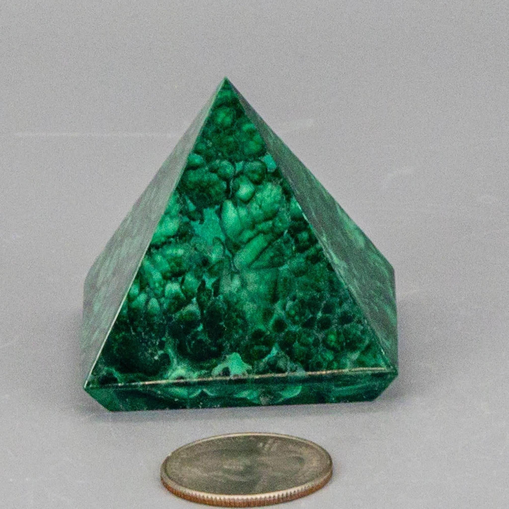 Malachite Pyramid, High Quality Crystal