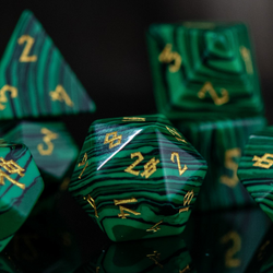 Malachite Stone Dice Set | Stone/Glass | Wiccan Center