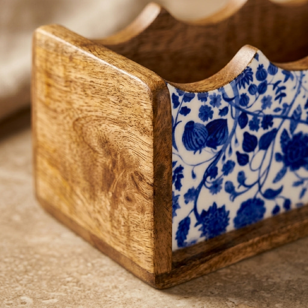 Mango Wood Cutlery Stand