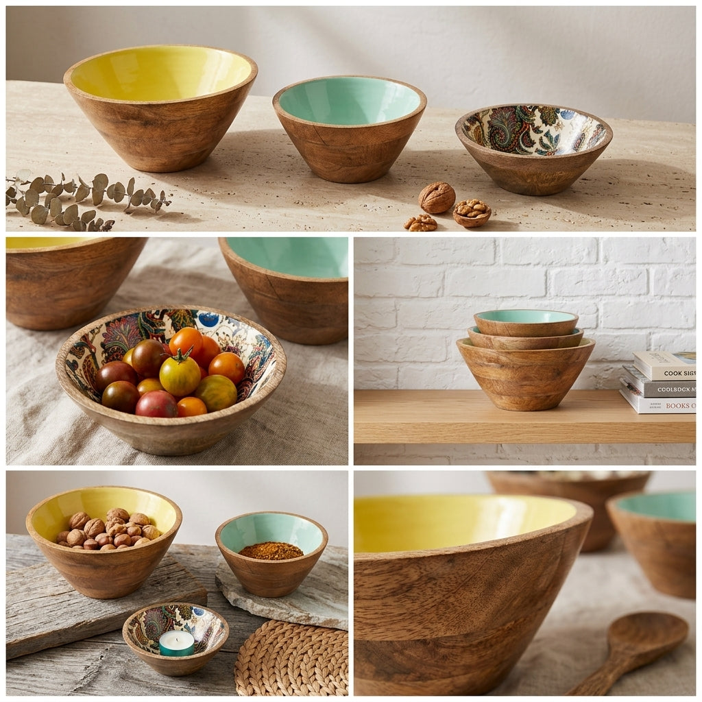 Mango Wood Bowl Set of 3
