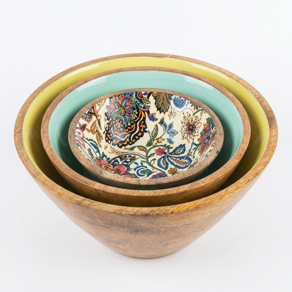 Mango Wood Bowl Set of 3