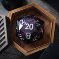 Massive Black Rainbow Glitter Liquid Core 95MM Chonk Handmade Resin Dice And Box | Resin Chonk | Wiccan Center