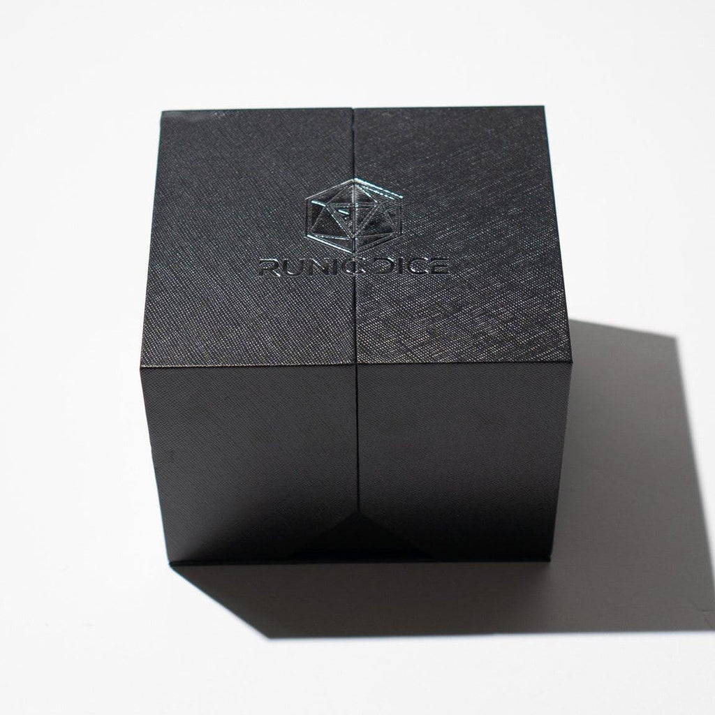 Massive Dark Black And Foil Liquid Core 95MM Chonk Handmade Resin Dice And Box | Resin Chonk | Wiccan Center